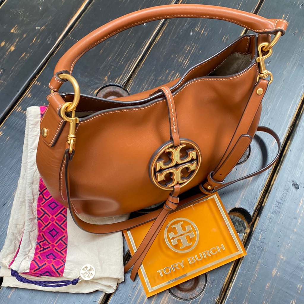 Tory Burch Miller Metal-Logo Mini Hobo